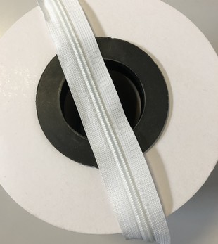 Spiral Zipper nylon 6mm/100m Rool, White 501